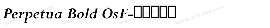 Perpetua Bold OsF字体转换